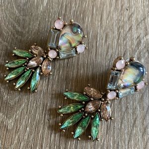Pearlescent and Crystal Fashion Earrings